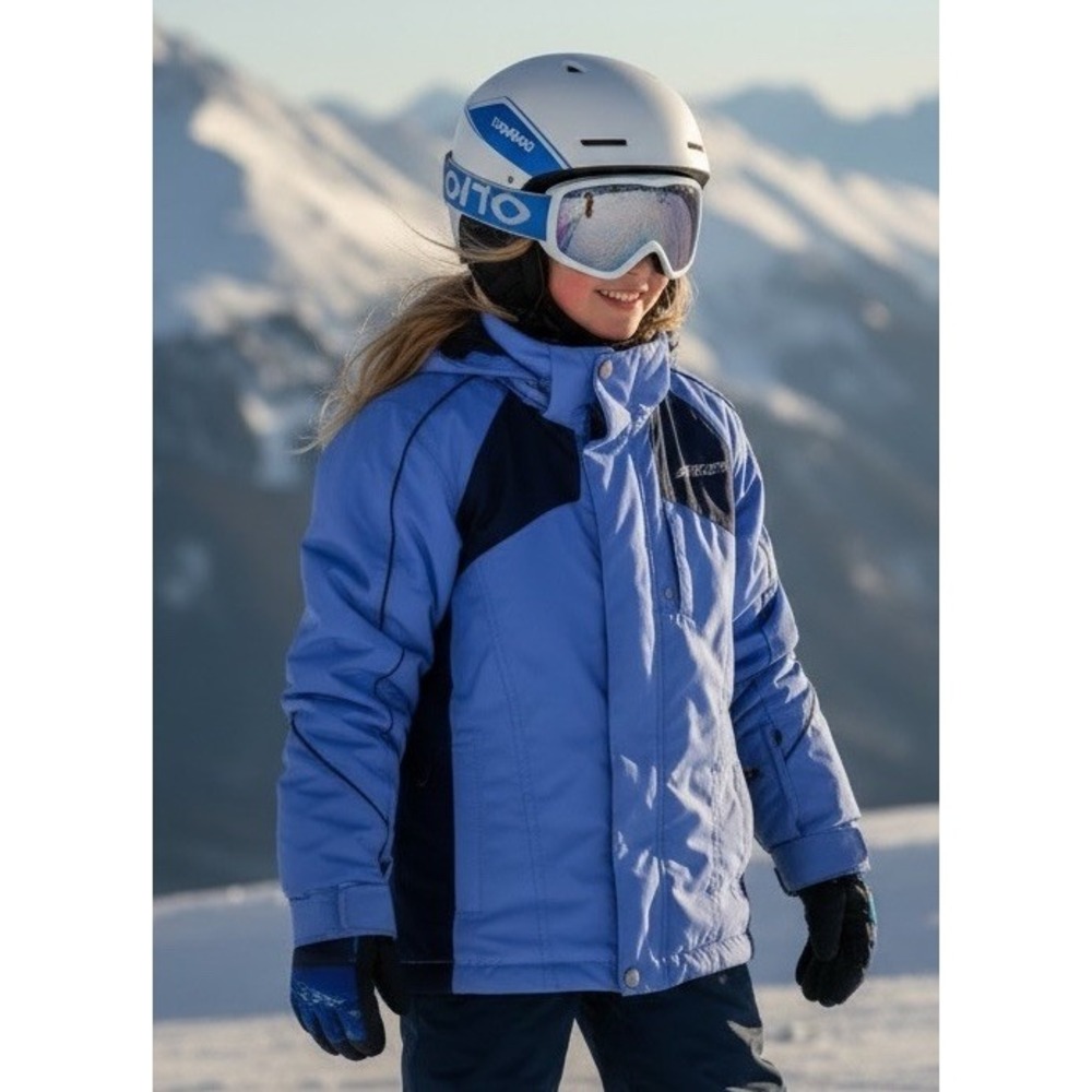 Spyder Jacket Girls 10 Purple Hooded Insulated Ski Snowboard Waterproof Coat
